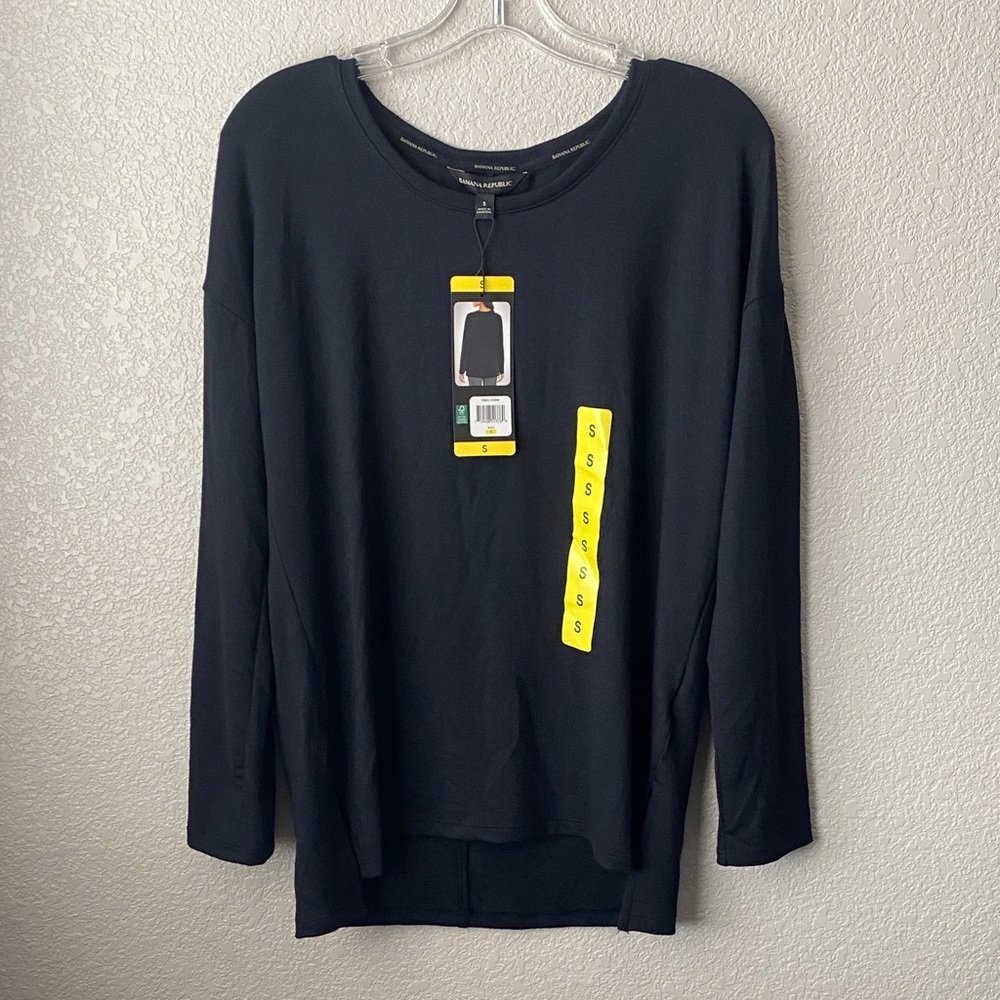 Banana Republic Women Long Sleeve Crew Neck Sweater, Size S/Black
